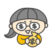 go!go!girl with glasses sticker #2678341