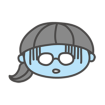 go!go!girl with glasses sticker #2678343