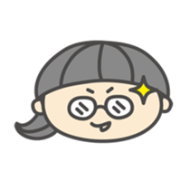 go!go!girl with glasses sticker #2678348