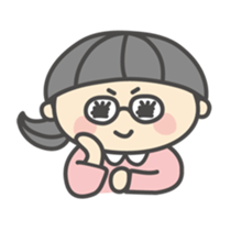 go!go!girl with glasses sticker #2678355