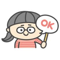 go!go!girl with glasses sticker #2678359