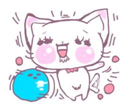 Bowling Cat Bounya sticker #2678700