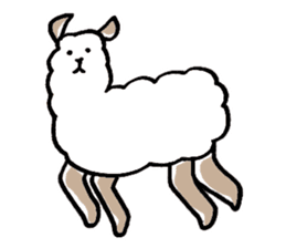 Flufy lama sticker #2681940