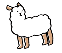 Flufy lama sticker #2681941