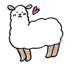 Flufy lama sticker #2681947