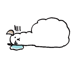 Flufy lama sticker #2681952