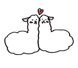 Flufy lama sticker #2681953