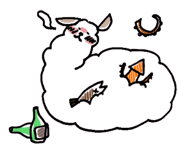 Flufy lama sticker #2681957