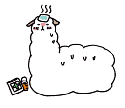 Flufy lama sticker #2681961