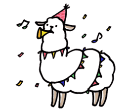Flufy lama sticker #2681964