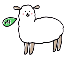 Flufy lama sticker #2681968