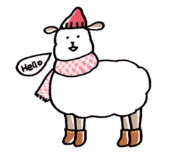 Flufy lama sticker #2681969