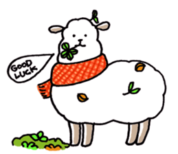 Flufy lama sticker #2681971