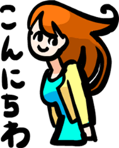 Hair long woman sticker sticker #2681979