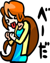 Hair long woman sticker sticker #2681986