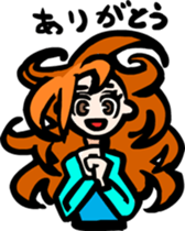 Hair long woman sticker sticker #2682005