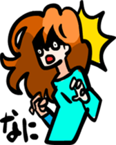 Hair long woman sticker sticker #2682006