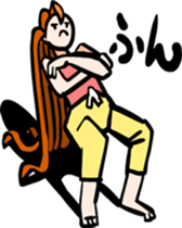 Hair long woman sticker sticker #2682011