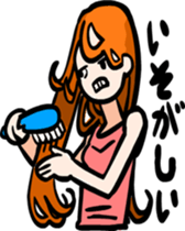 Hair long woman sticker sticker #2682013