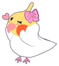Cockatiel Cotton Candy and Jin's Daily-1 sticker #2682342