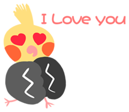 Cockatiel Cotton Candy and Jin's Daily-1 sticker #2682345