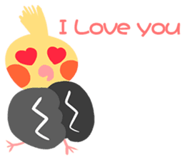 Cockatiel Cotton Candy and Jin's Daily-1 sticker #2682345
