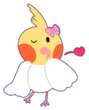 Cockatiel Cotton Candy and Jin's Daily-1 sticker #2682346