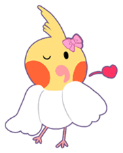 Cockatiel Cotton Candy and Jin's Daily-1 sticker #2682346