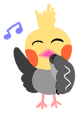 Cockatiel Cotton Candy and Jin's Daily-1 sticker #2682350