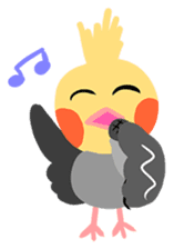 Cockatiel Cotton Candy and Jin's Daily-1 sticker #2682350
