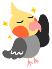 Cockatiel Cotton Candy and Jin's Daily-1 sticker #2682358