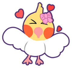 Cockatiel Cotton Candy and Jin's Daily-1 sticker #2682366