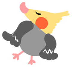 Cockatiel Cotton Candy and Jin's Daily-1 sticker #2682368