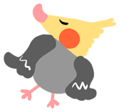 Cockatiel Cotton Candy and Jin's Daily-1 sticker #2682368