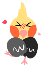 Cockatiel Cotton Candy and Jin's Daily-1 sticker #2682369