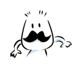 mustache boy. sticker #2682859