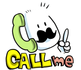 mustache boy. sticker #2682867