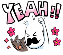 mustache boy. sticker #2682873