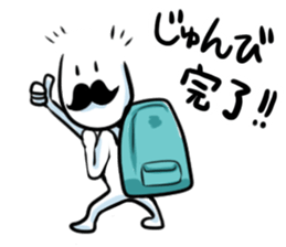 mustache boy. sticker #2682880