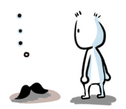 mustache boy. sticker #2682883