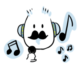 mustache boy. sticker #2682892