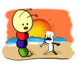 mustache boy. sticker #2682897