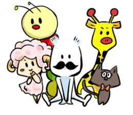 mustache boy. sticker #2682898