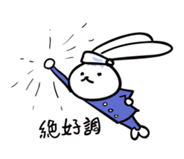 Rabbit who is studying for an exam. sticker #2684341