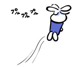 Rabbit who is studying for an exam. sticker #2684350