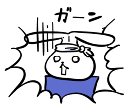 Rabbit who is studying for an exam. sticker #2684352