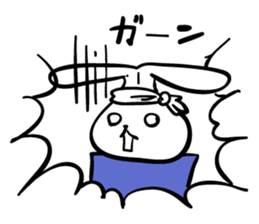 Rabbit who is studying for an exam. sticker #2684352