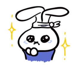 Rabbit who is studying for an exam. sticker #2684354