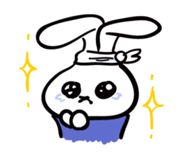 Rabbit who is studying for an exam. sticker #2684354