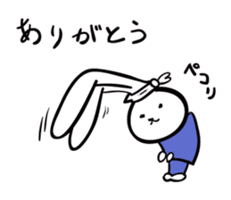 Rabbit who is studying for an exam. sticker #2684358